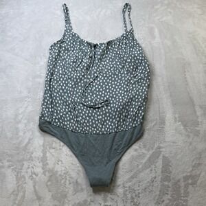 Abercrombie & Fitch Y2K Polka Dot Bodysuit Cami Top‎ Womens Large